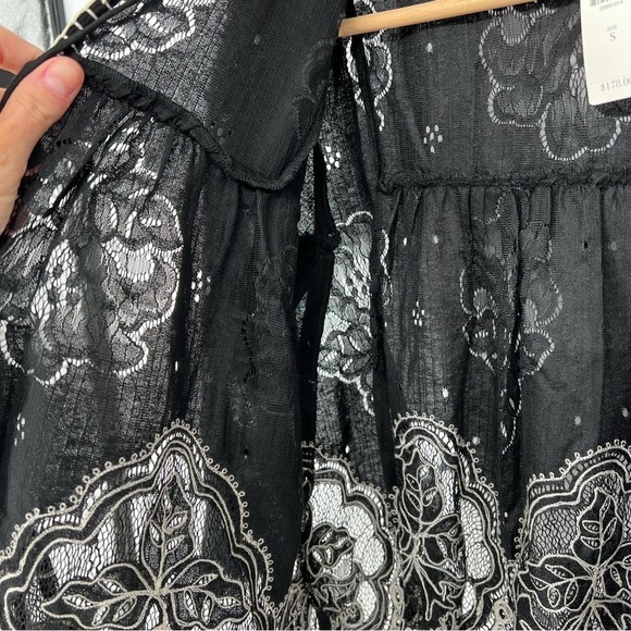 Hemant & Nandita Anthropologie Lace embroidered cape jacket‎ blouse size small - Picture 10 of 14